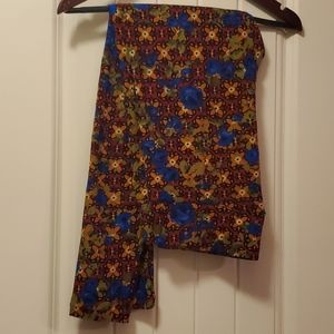 LuLaRoe Blue Rose Leggings